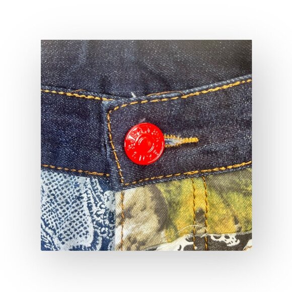 BIEPA Jeans Patchwork 1971 RARE Mens Size 36 x 31 Distressed Skinny Leg - Picture 6 of 11